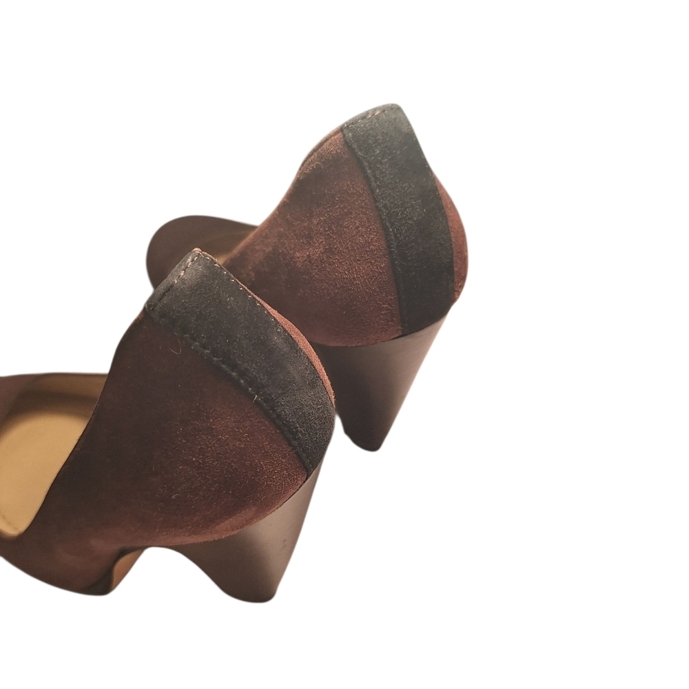 D&G Dolce & Gabbana Brown Suede Leather Pumps 5 Inch Heels 39 or 9 Old Money - Picture 2 of 10